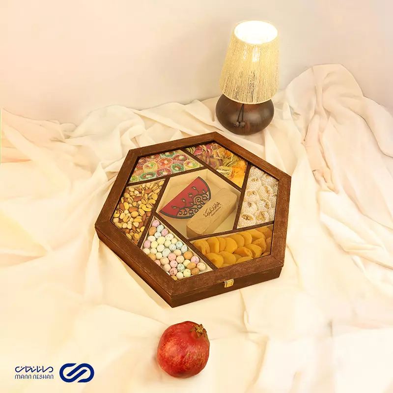 مانانشان 17 جعبه پذیرایی پنج ضلعی 7 خانه طرح 1