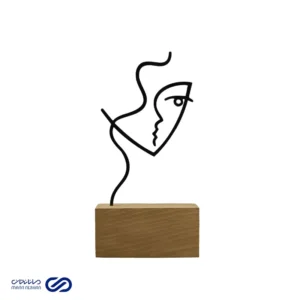 تندیس مینیمال طرح چهره خطی نیمرخ