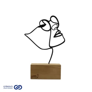 مجسمه مینیمال طرح چهره عینک